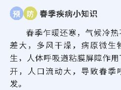【科普】春季呼吸道疾病预防小知识
